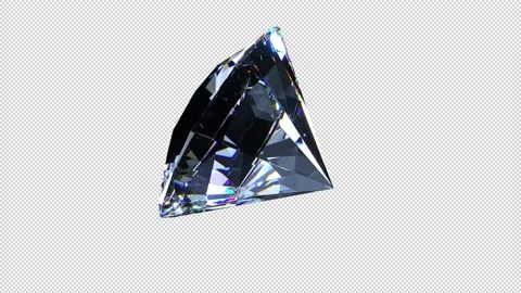 Beautiful Diamonds 3D Rotate Loop With Alpha Channel Stock Footage 305752410
