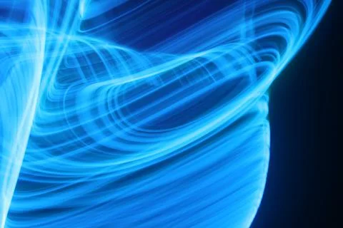 Beautiful digital blue light pattern on dark background. Stock Illustration