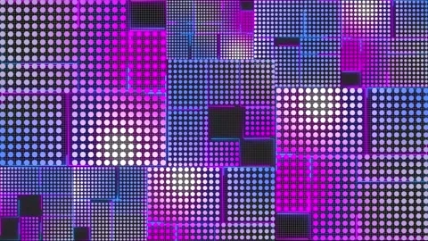 Beautiful digital dots pattern background with moving gradient squares Stock Footage 282040439