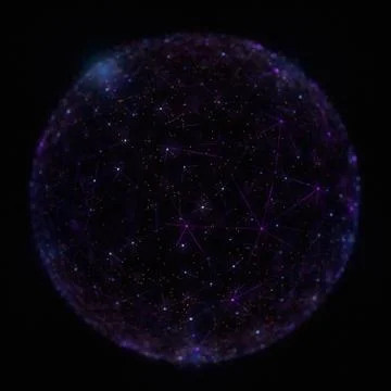 Beautiful digital globe 5g internet connection. Light rays. Cyber space. Stock Illustration