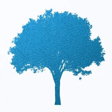 Beautiful digital texture pattern of tree silhouette isolated on white Stock Illustration