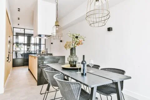 Beautiful dining room Stock Photos