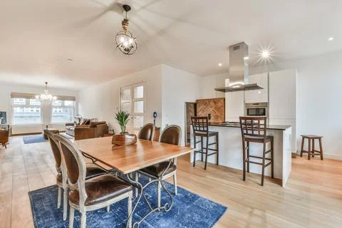 Beautiful dining room Stock Photos