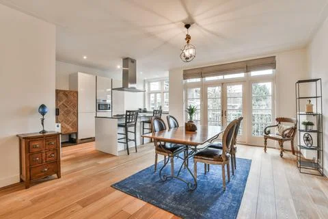 Beautiful dining room Stock Photos
