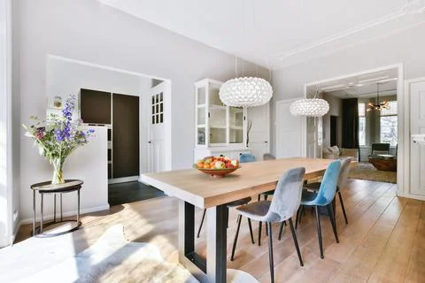 Beautiful dining room Stock Photos