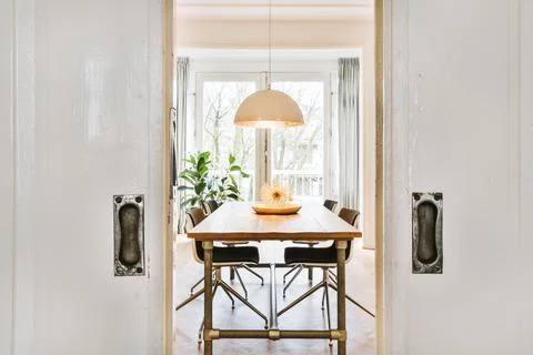 Beautiful dining room Stock Photos