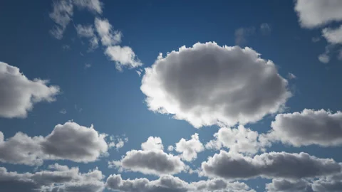 Beautiful dispersion and movement of clouds in the sky in summer. Video stock 274098237