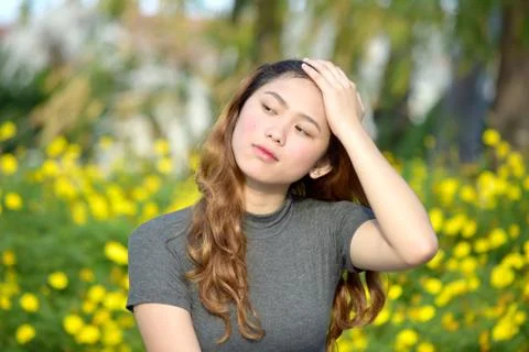 Beautiful Diverse Female Memory Problems 스톡 사진