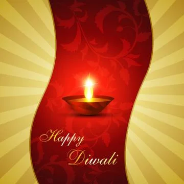 Beautiful diya Stock Illustration