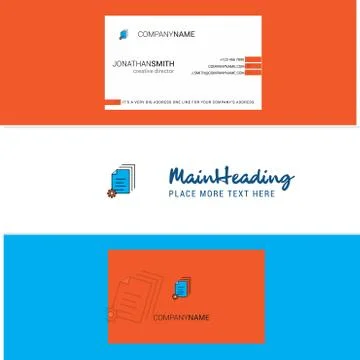 Beautiful Document setting Logo and business card. vertical Design Vector Ilustración de archivo