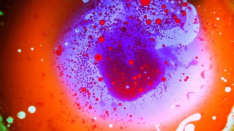 Beautiful dotty liquid pattern with fast changes Stock Footage 127715197