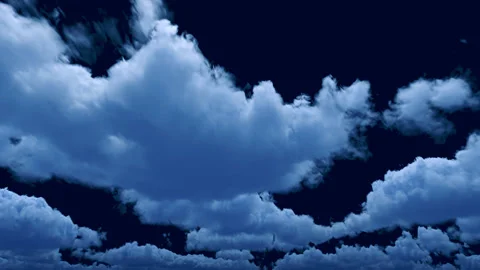 Beautiful dramatic clouds on dark sky Stock-Footage 235820072