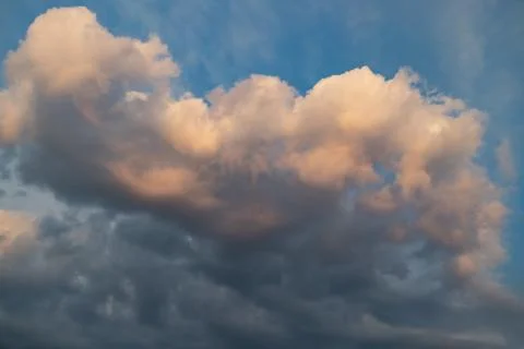 Beautiful dramatic clouds in the sky. The vast and clouds sky. Stock Photos