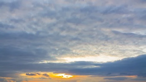 Beautiful dramatic cloudy sky at the sunset Stock Footage 118693380