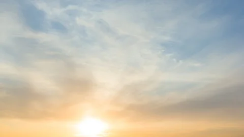 Beautiful dramatic cloudy sky at the sunset Stock Footage 125905939