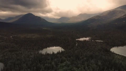 Beautiful dramatic mountain landscape. Drone view Stock Footage 221997906