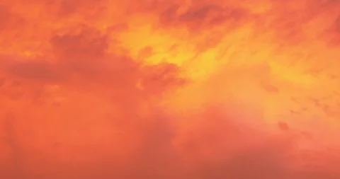 Beautiful dramatic nature clouds in red, orange, purple sunset. 4k UHD Stock Footage 107481903