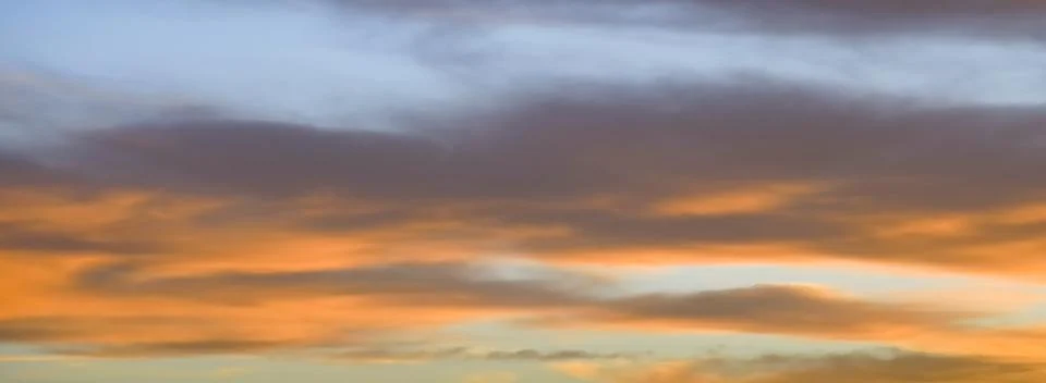 Beautiful dramatic Orange clouds on sky at sunset or sunrise Evening or mor.. Stock Photos