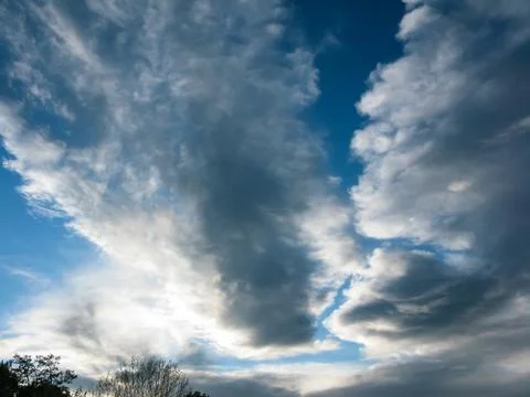 Beautiful dramatic sky over Vienna Austria Stock Photos