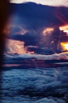 Beautiful Dramatic Sunset Up In The Clouds Stock Photos