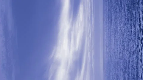 Beautiful dreamy view on high waves on the empty coast of the Atlantic Ocean Stock Footage 253344141
