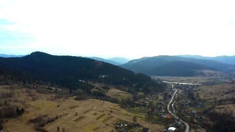 Beautiful drone flights over forests with beautiful views of mountains and fores Stock Footage 127085660