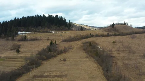 Beautiful drone flights over forests with beautiful views of mountains and fores Stock Footage 127086268
