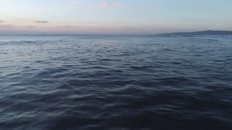 Beautiful Drone Footage Waves Breaking On Shore During Sunset Video stock 79646199