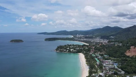 Beautiful drone timelapse over a beach Stock Footage 194379520