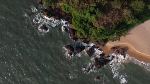 Beautiful drone video of beach Vídeos de archivo 267860149