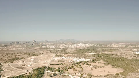Beautiful Drone view to the left of a valley, Quixadá, Brazil, D-log.  Video stock 120244577