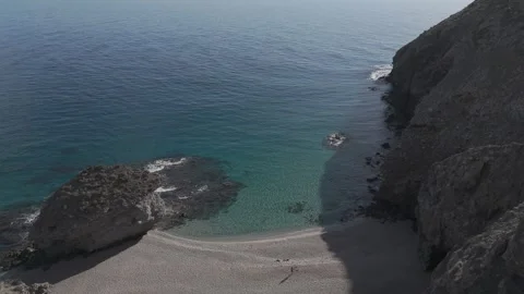Beautiful Drone view Playa de los muertos - Spain Carboneras Video stock 300556084