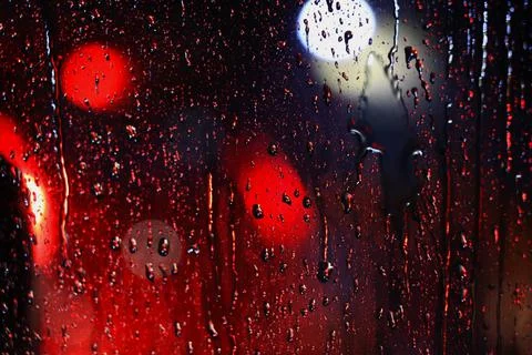 Beautiful Drops in Road in Night. Pattern. Abstract Background. Stock Photos