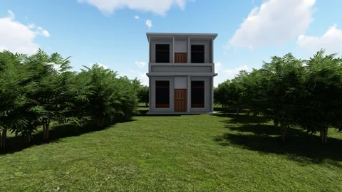 Beautiful Duplex building  on the Hill Stock Footage 341515825