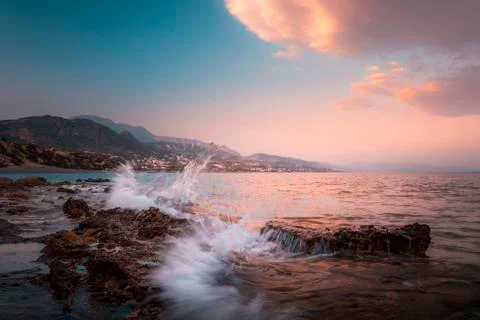 Beautiful dynamic seascape Stock Photos