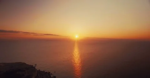 Beautiful Early Golden Sunrise Stock Footage 75123053
