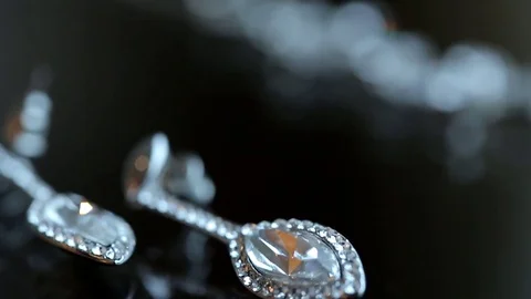 Beautiful earrings Video stock 80363903