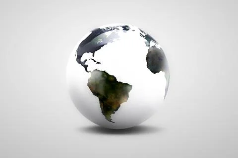 Beautiful earth 3d globe Stock Illustration