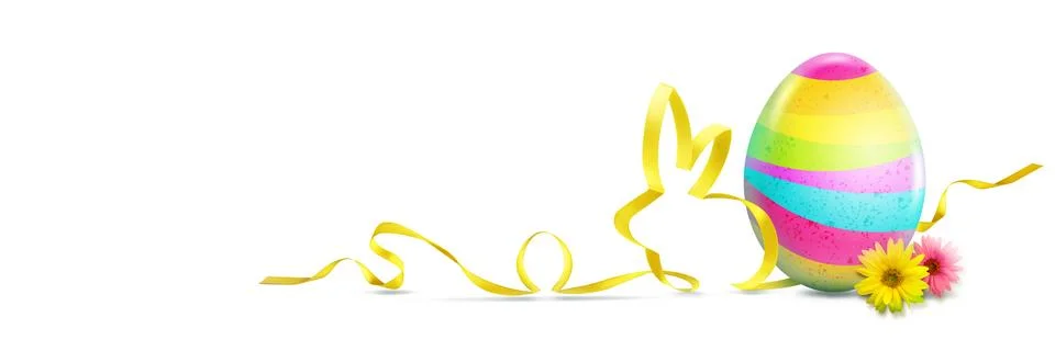 Beautiful Easter background with colorful Easter eggs. 3d illustration Stock Illustration