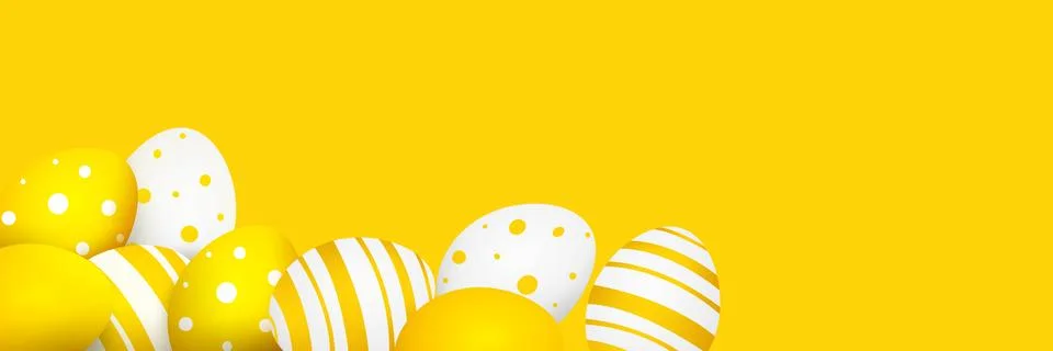 Beautiful Easter background with colorful Easter eggs. 3d illustration Stock-Illustration