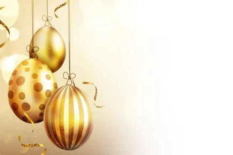 Beautiful Easter background with colorful Easter eggs. 3d illustration Stock-Illustration