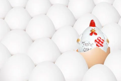 Beautiful Easter background with colorful Easter eggs Stock Photos