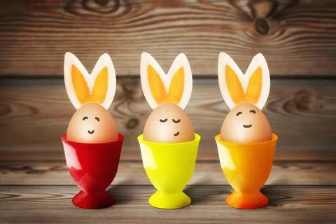 Beautiful Easter background with colorful Easter eggs Stock Photos