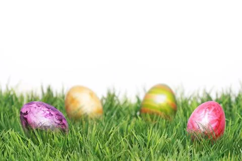Beautiful Easter background with colorful Easter eggs Foto stock