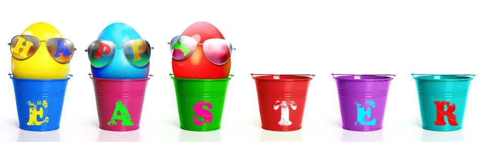 Beautiful Easter background with colorful Easter eggs Foto stock