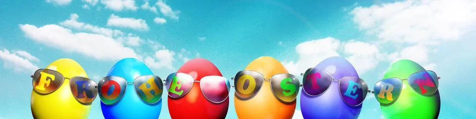Beautiful Easter background with colorful Easter eggs Stock Photos