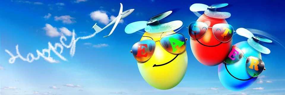 Beautiful Easter background with colorful Easter eggs Stock Photos