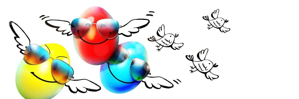 Beautiful Easter background with colorful Easter eggs Stock Photos