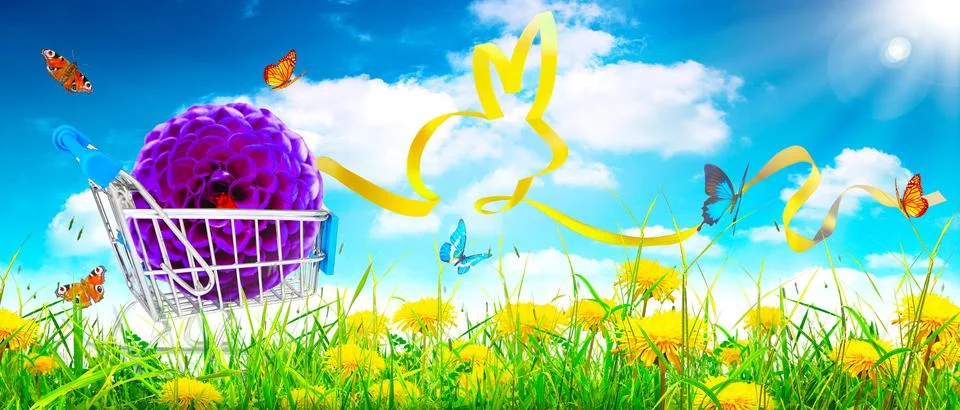Beautiful Easter background with colorful Easter eggs Stock-Fotos