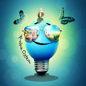 Beautiful Easter background with colorful Easter eggs Stock Photos